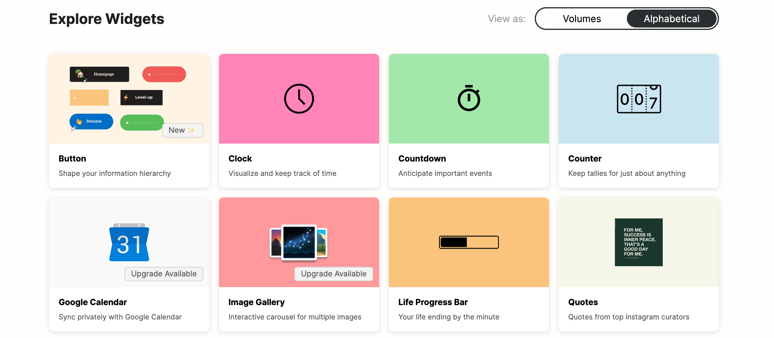 notion widgets notion widgets